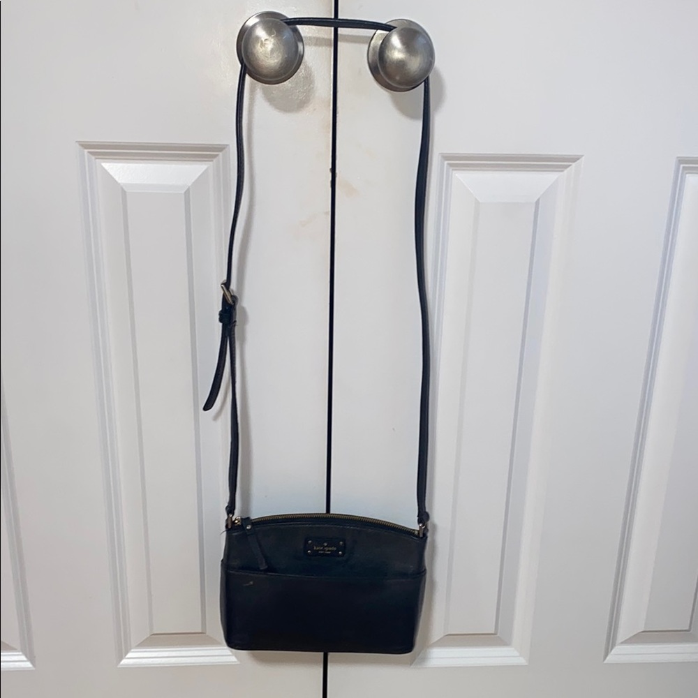Kate Spade Black Crossbody Bag with Textured Finish